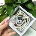 Handmade Glass 99 Tesbih Digital Finger Tally Counter with Prayer Beads Rosary Islamic Tasbih for Wedding Eid Gift Counter