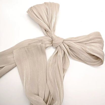 Crinkle Shawl Glitter Plain Breathable Shiny Satin Silk Crepe Hijab Scarf