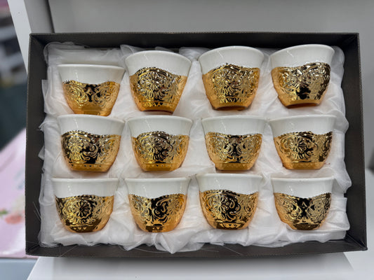 Gold  Coffee Set of 12 Pieces